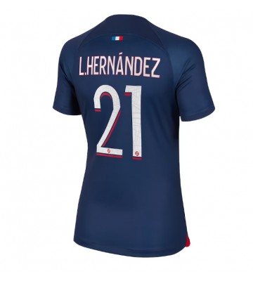 Maillot de foot Paris Saint-Germain Lucas Hernandez #21 Domicile Femmes 2023-24 Manches Courte